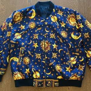Vintage Celestial Zodiac Bomber Jacket